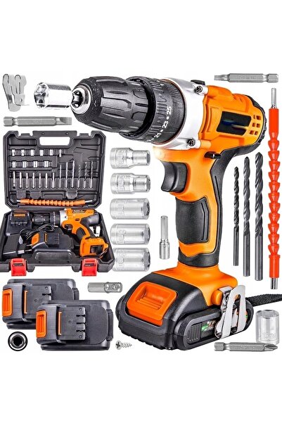 SCHUTZENGER German Technology 88Vf Şarjlı Darbeli Matkap Vidalama Çift Akülü ...