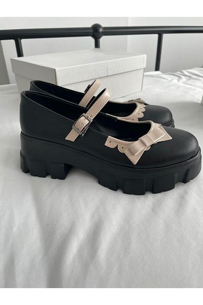 Planet Butik Bow Oxford Shoes Matte