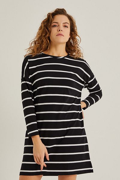 PAULMARK Striped Tunic Dress