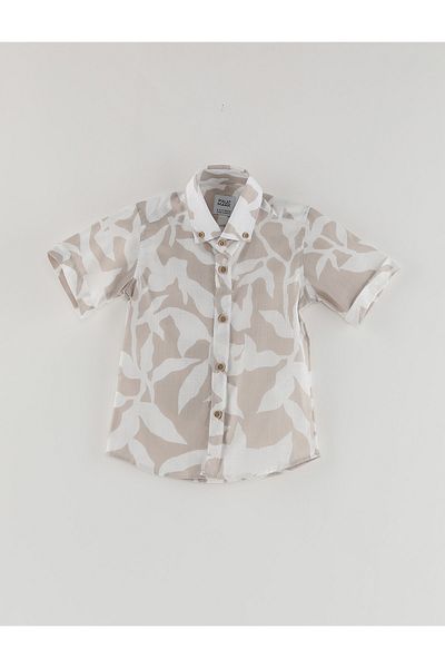PAULMARK Boy's Patterned Short Sleeve Shirt
