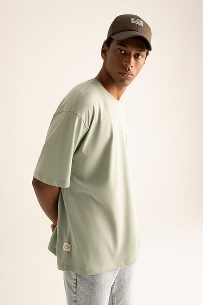 DeFacto Oversize Fit Crew Neck Basic κοντομάνικο μπλουζάκι
