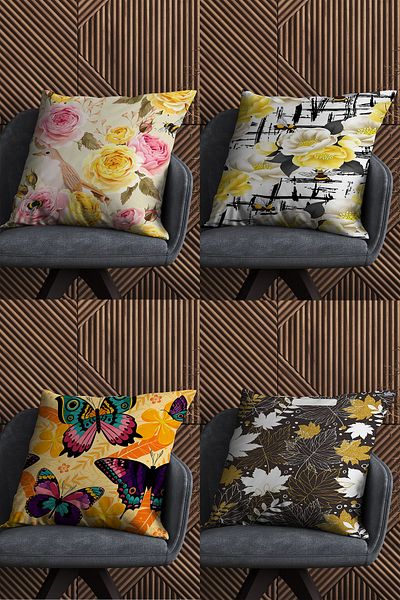 fdm desıgn Double Sided Printed Special Design Decorative Throw Pillow Cover Set of 4