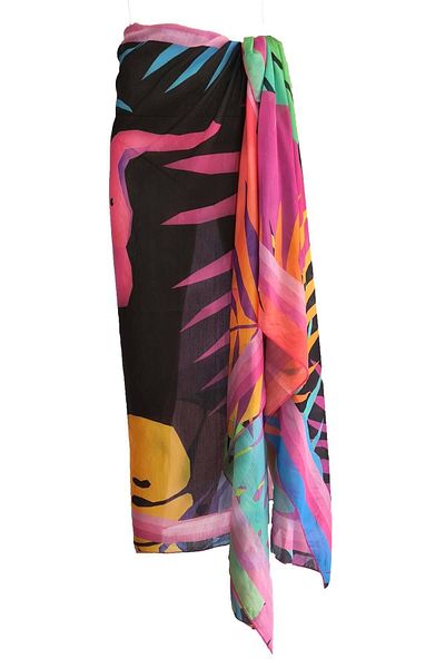 Bolder Pareo Elephant Pattern Pareo See Through Fabric