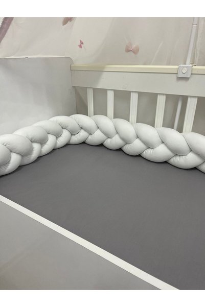meleginisiklitoplari Knitted Protection 260 Cm 3-Piece Knitted Crib Protector