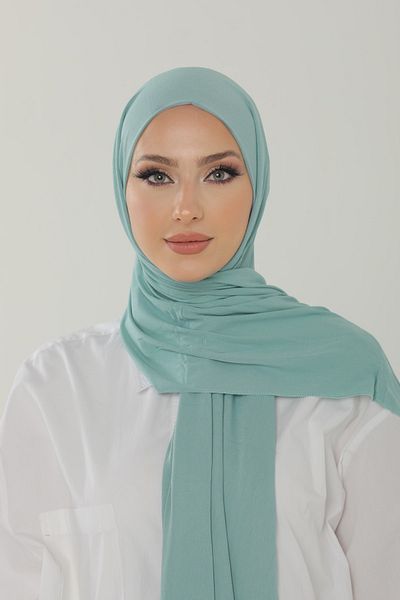 Beyzak Turquoise Luxury Combed Cotton Shawl - Women's Hijab Jersey Hijab Lycra Shawl