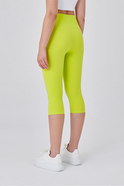 UP&FIT Push Up High Waist Lifting Capri κολάν νέον πράσινο