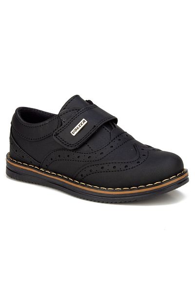 Nstil Boy's Black Velcro Casual School Shoes - for Wedding and Circumcision 06