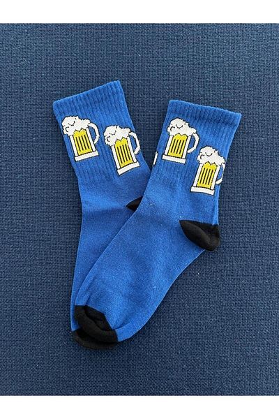 Touz Șosete unisex, albastre, pentru colegiu Sparkling Glass