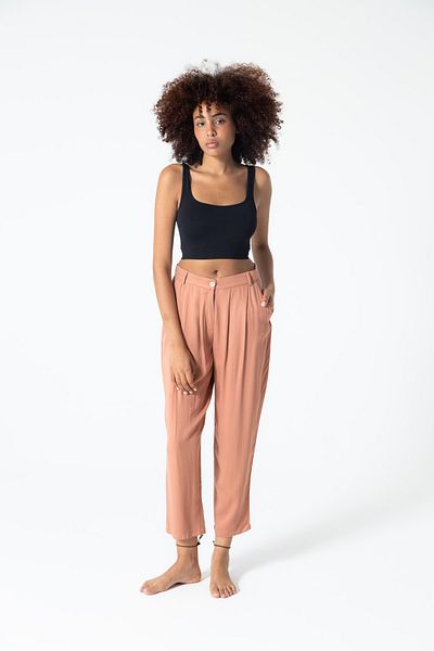 RUBYSTARS Cinnamon Button Closure 100% Viscose Belmando Trousers