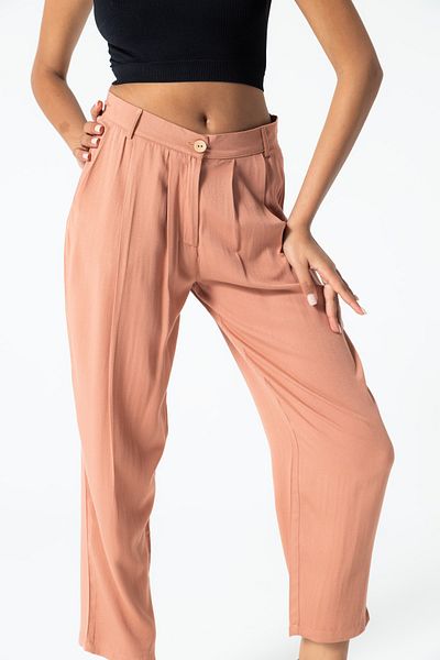 RUBYSTARS Cinnamon Button Closure 100% Viscose Belmando Trousers