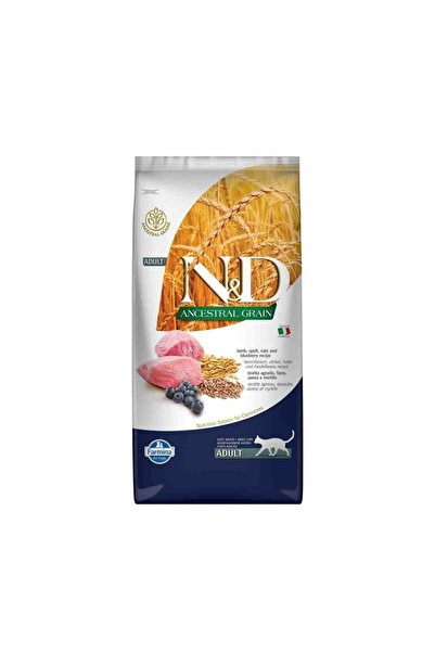 N&D Düşük Tahıllı Kuzu Etli Yaban Mersinli Kedi Maması 10 Kg