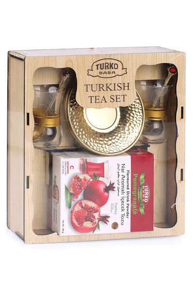 BAZAAR 4 Hediyelik Çay Seti Nar Çayı - Turkish Pomegranate tea
