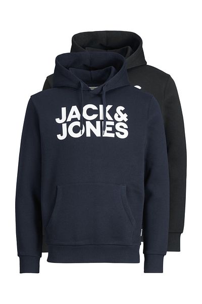 Jack & Jones Hoodie 2 Pack Sweater mit Kapuze JJECORP LOGO SWEAT HOOD
