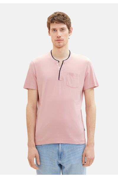 Tom Tailor T-Shirt Kurzarmshirt Henley