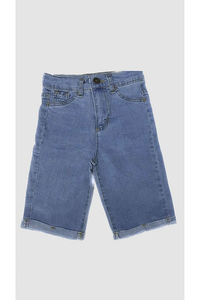 minny max Denim Fabric Capri with Adjustable Elastic Waist