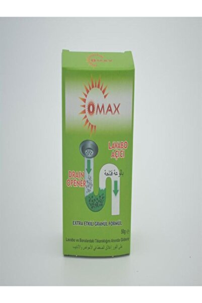 Omax Extra etkili granür formül etkili 50 gr drain opener lavabo açıcı