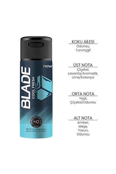 Blade Deodorant Cool Fresh 150 ml X 2 Adet