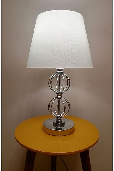 RİOLİGHT RETRO15 Rustic Vintage Chrome Body Headboard - Lampholder Lampshade 1XE27