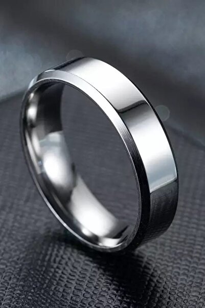 Giraffe خاتم للجنسين من الفولاذ اللامع باللون الرمادي اللامع للنساء والرجال (...