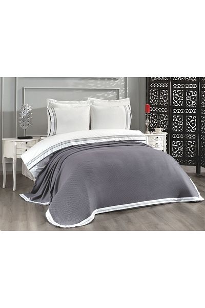 Royal Home Ares Pike Duvet Cover Bridal Set 7 Pieces Gray