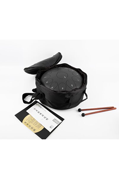 Genel Markalar JTN-1213 12 inç 13 Ses Ton Çelik Handpan Tongue Dil Davulu (Siyah)