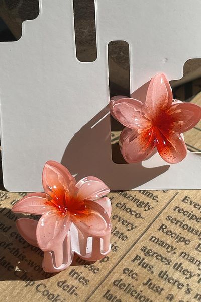 SUBU TASARIM 2 bucăți de floare de lotus cu zăvor cu cataramă somon Sbt1637