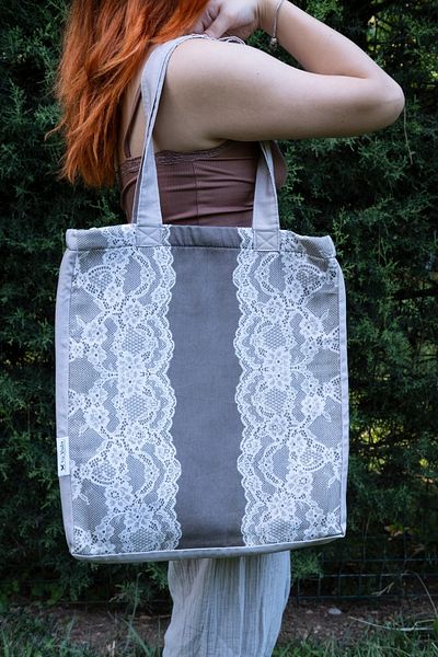 XbyYULA Geantă de umăr din bumbac cu fixare cu fixare cu imprimeu organic de volum mare, plajă-casual-geantă de umăr din pânză