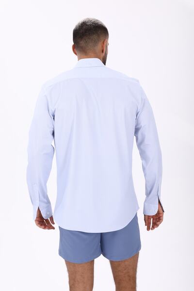 Whitefin Πουκάμισο από πολυαμίδιο μπλε