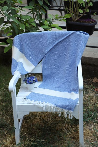 SEMTEKS BATTAL BOY DIAMOND PATTERN 100% COTTON 100*180 BEACH TOWEL PESTEMAL