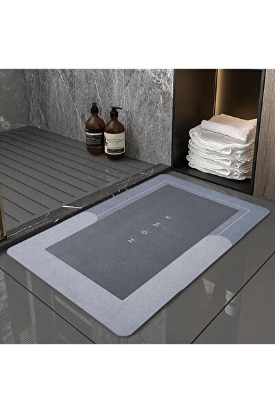 Markafox Sihirli Su Emici Banyo Paspası Kaymaz Tabanlı Abdest Paspası Kare