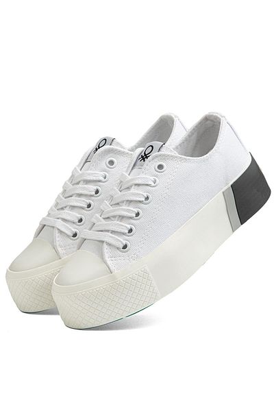 Benetton ®| BN-30941 - White Gray - Women's Sneakers