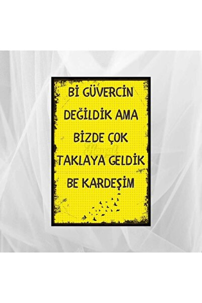 Hayal Poster Bi Güvercin Değildik Retro Ahşap Poster