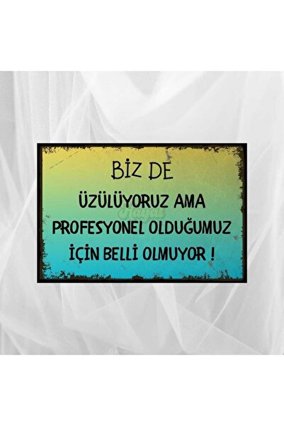 Hayal Poster Bizde Üzülüyoruz Retro Ahşap Poster