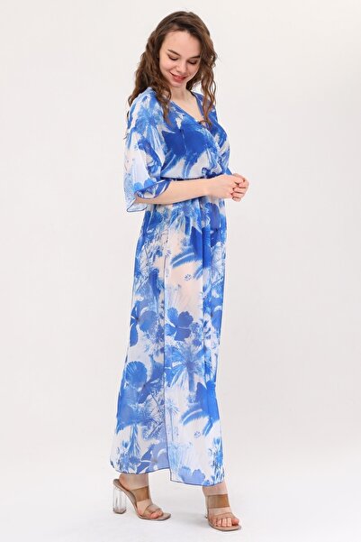 Bolder Plážové šaty Lolita s modrým květinovým vzorem