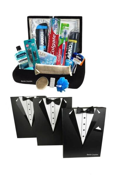 NIVEA Erkek Bakım Seti - Damat Çeyiz Sandık Nişan Bohça Seti+çeyiz Kutusu / Kolisi 3'lü
