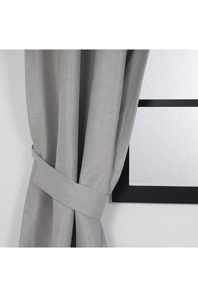Belle Cose Striped Semi-Dimming Blackout Background Curtain Pleatless Planting Mink
