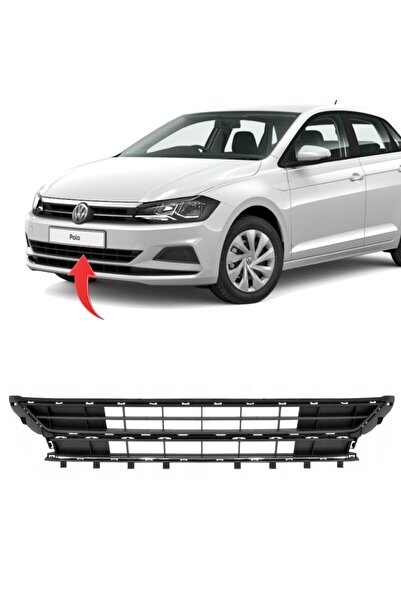 gkl Vw Polo Ön Tampon Orta Izgara Kromlu 2018 Sonrası 2g0853677m