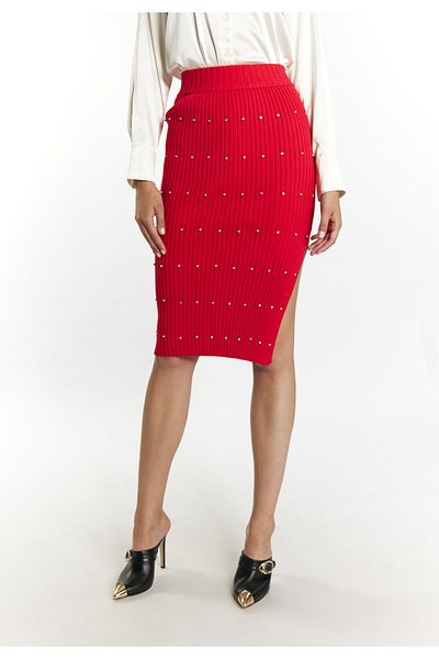 Faina Strickrock mit Strass-Steinen dulcey