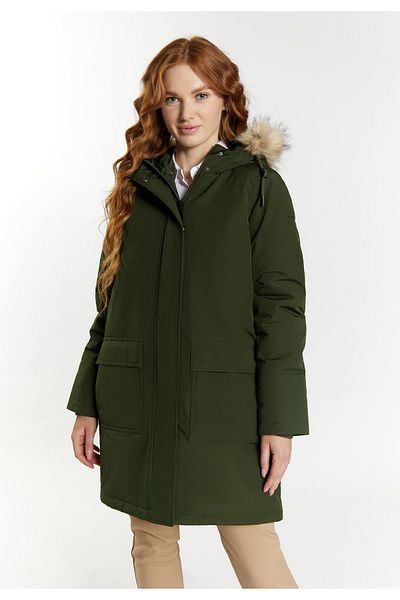 Dreimaster Klassischer Winterparka mit Kunstfell ledkin