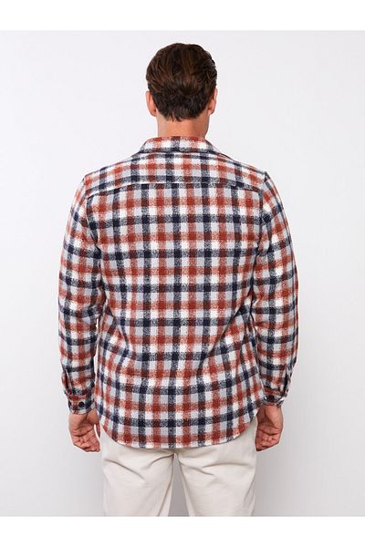 LC Waikiki Oversize Long Sleeve Plaid Men's Shirt Jacket