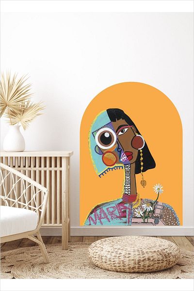 Piksel Grafik Woman's Story Full Circle Bohemian Sticker