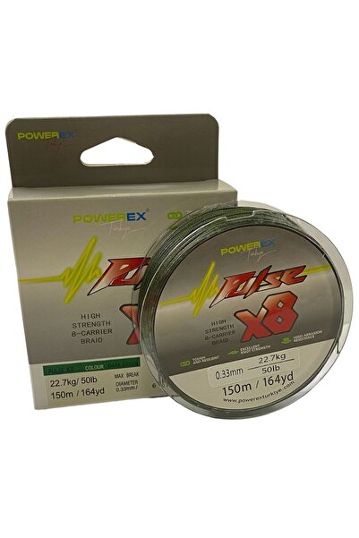 POWEREX Pulse 8 örgü 150m. Dark Green 0.10mm/6.4 kg İp Misina