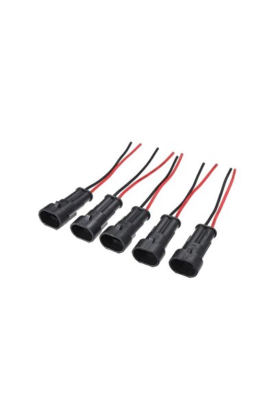 FESAN 5 Takım Karşılıklı Ikili Su Geçirmez Kablolu Konnektör Soket