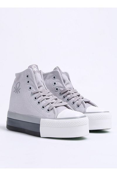Benetton BN-30944 Model gri pantofi de damă