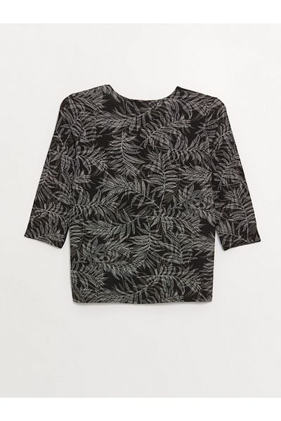 LC Waikiki Dámské tričko se vzorem Crew Neck