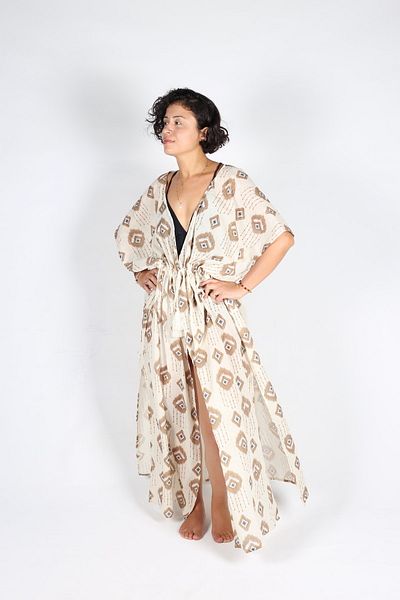 LUCKKA Heritage Women's Beach Kaftan Kimono Pareo - ZTKİMONO