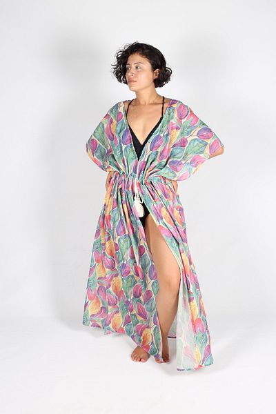 LUCKKA Heritage Women's Beach Kaftan Kimono Pareo - ZTKİMONO