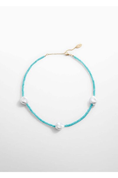 MANGO Woman İnci boncuklu kolye