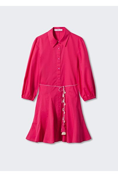 MANGO Woman Kordonlu Gömlek Elbise