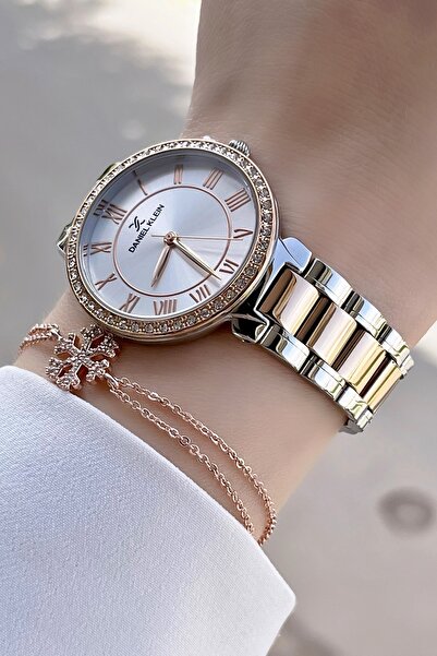 Daniel Klein Modern Thin Case Women's Wristwatch and Bracelet